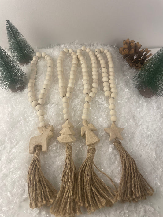 White Wooden Prayer Beads